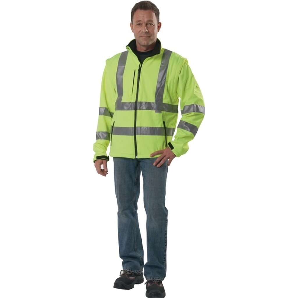 Produktabbildung: PREVENT Warnschutz-Softshelljacke Gr.L gelb
