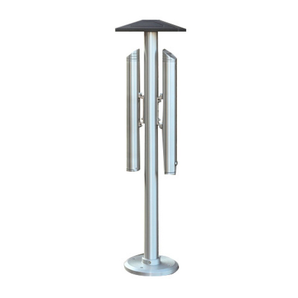 Produktabbildung: Aschersäule aus Aluminium, mit Dach, inkl. Montagematerial