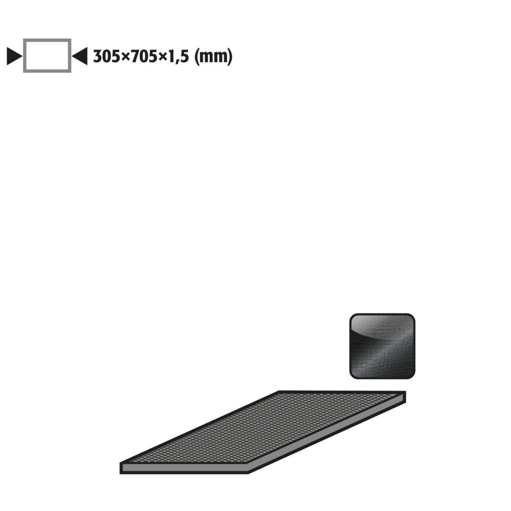 Produktabbildung: asecos® Antirutschmatte für Fachboden für Büroschrank V-MOVE-90, schwarz