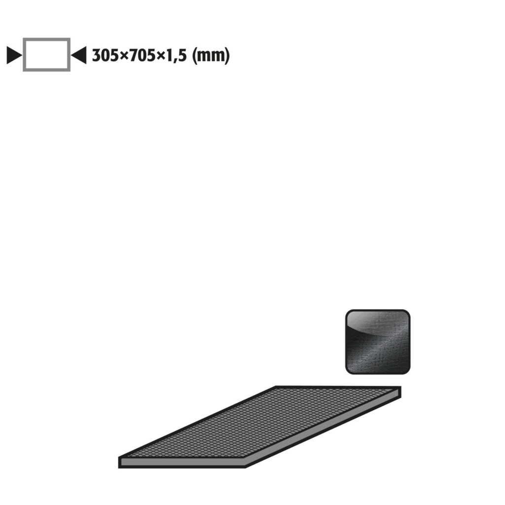 asecos® Antirutschmatte für Fachboden für Vertikalauszugschrank V-MOVE-90, schwarz Produktabbildung: asecos® Antirutschmatte für Fachboden für Vertikalauszugschrank V-MOVE-90, schwarz