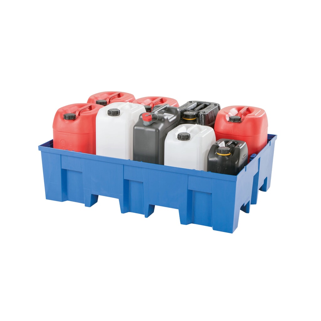 Produktabbildung Nr. 2: asecos® Auffangwanne aus PE mit Einfahrtaschen, 1x 200 l, HxBxT 350 x 865 x 1.245 mm, ohne Gitterrost