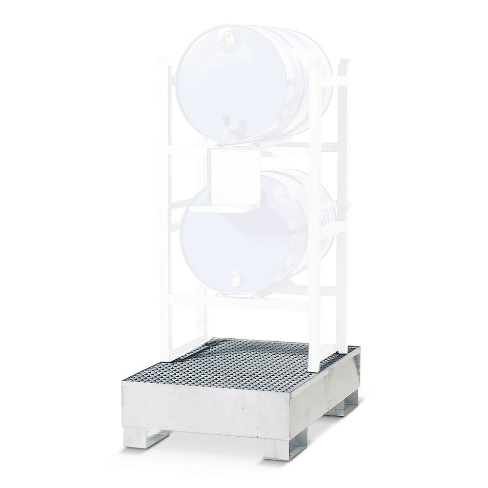 Produktabbildung: Regalbodenwanne, für asecos® Fassregale, unterfahrbar, HxBxT 235 x 1.340 x 860 mm