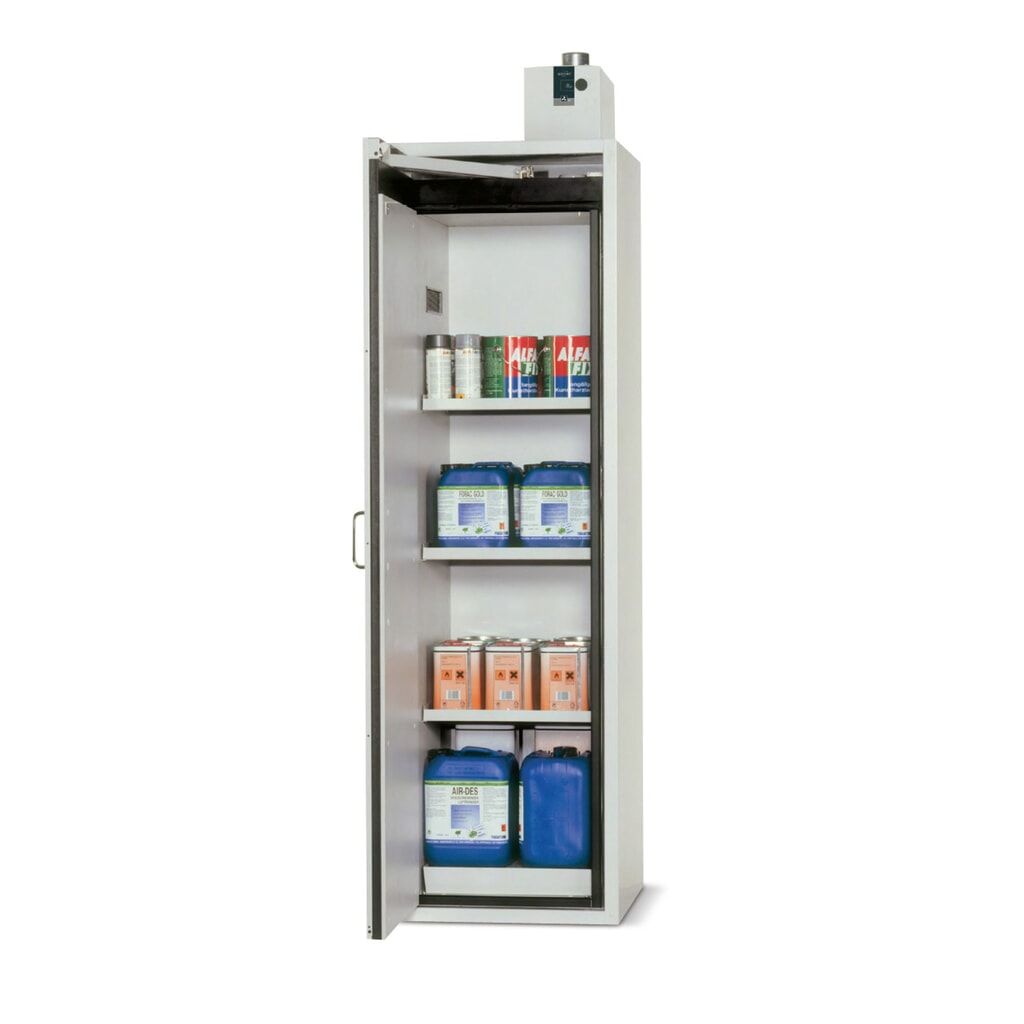Produktabbildung: asecos® Brandschutzschrank S-CLASSIC/Typ 90, HxBxT 1.968 x 600 x 615 mm, goldgelb