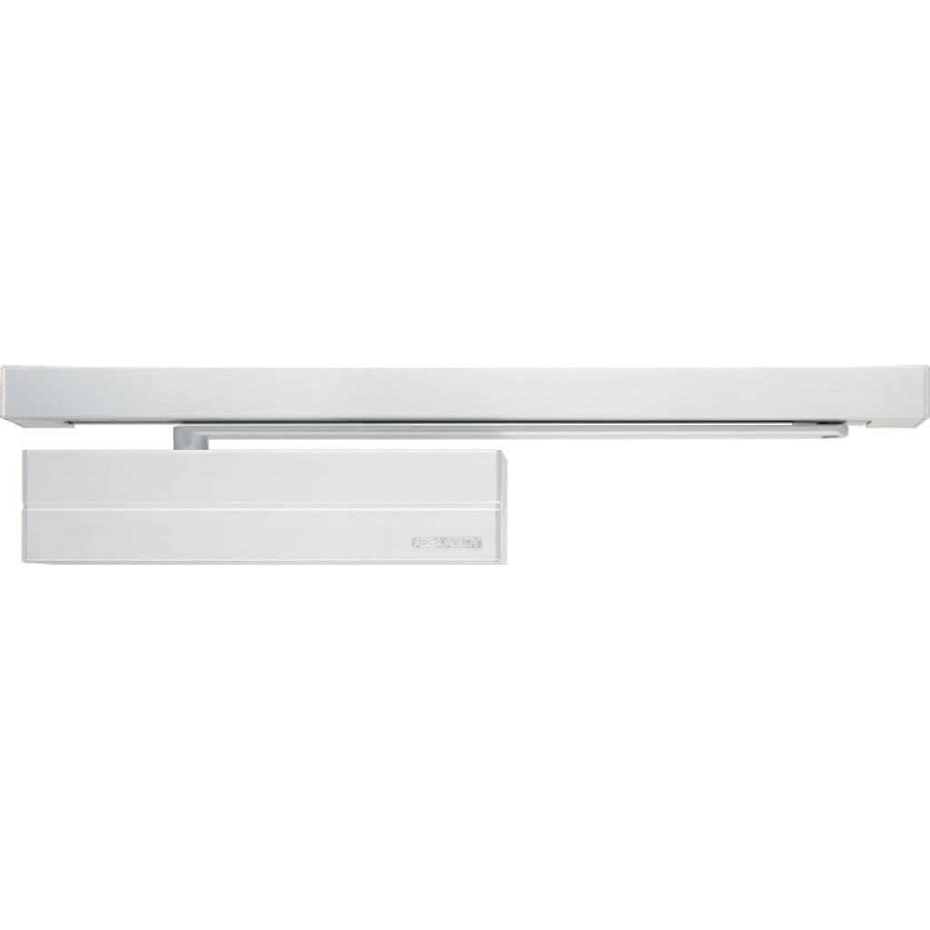 Produktabbildung: ASSA ABLOY Gleitschienentürschließer DC 700, silber EN 3-6, Normalmontage Bandseite EN 3-6