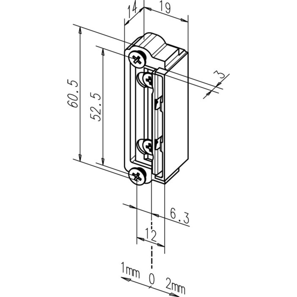 Produktabbildung: ASSA ABLOY Türöffneraustauschstück 1418-13 ProFix 2, Dauerentriegelung nein, universal, DIN links / rechts
