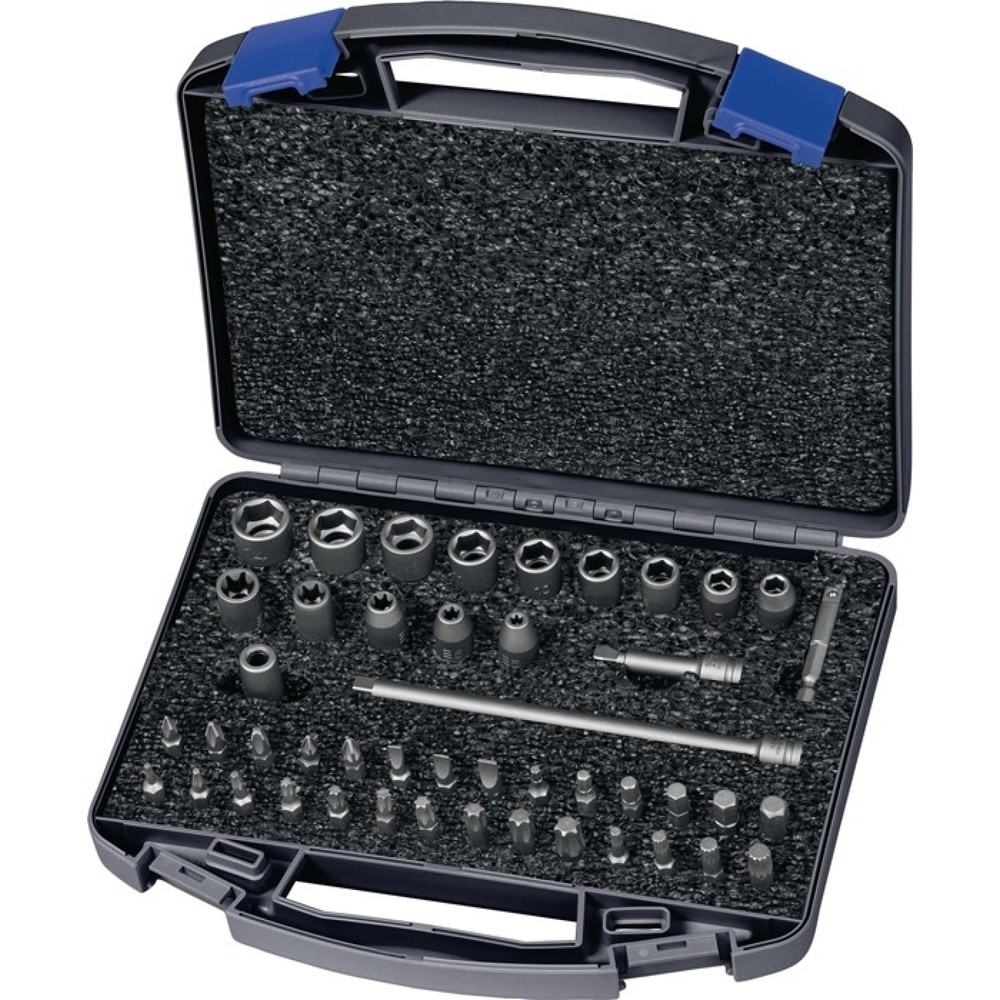 Produktabbildung: ASW Kraftstecknusssatz 700 KS 46 OL, 46-teilig 1/4 Zoll, 6-KT./E/Schlitz/PH/PZD/i6-KT./T/XZN