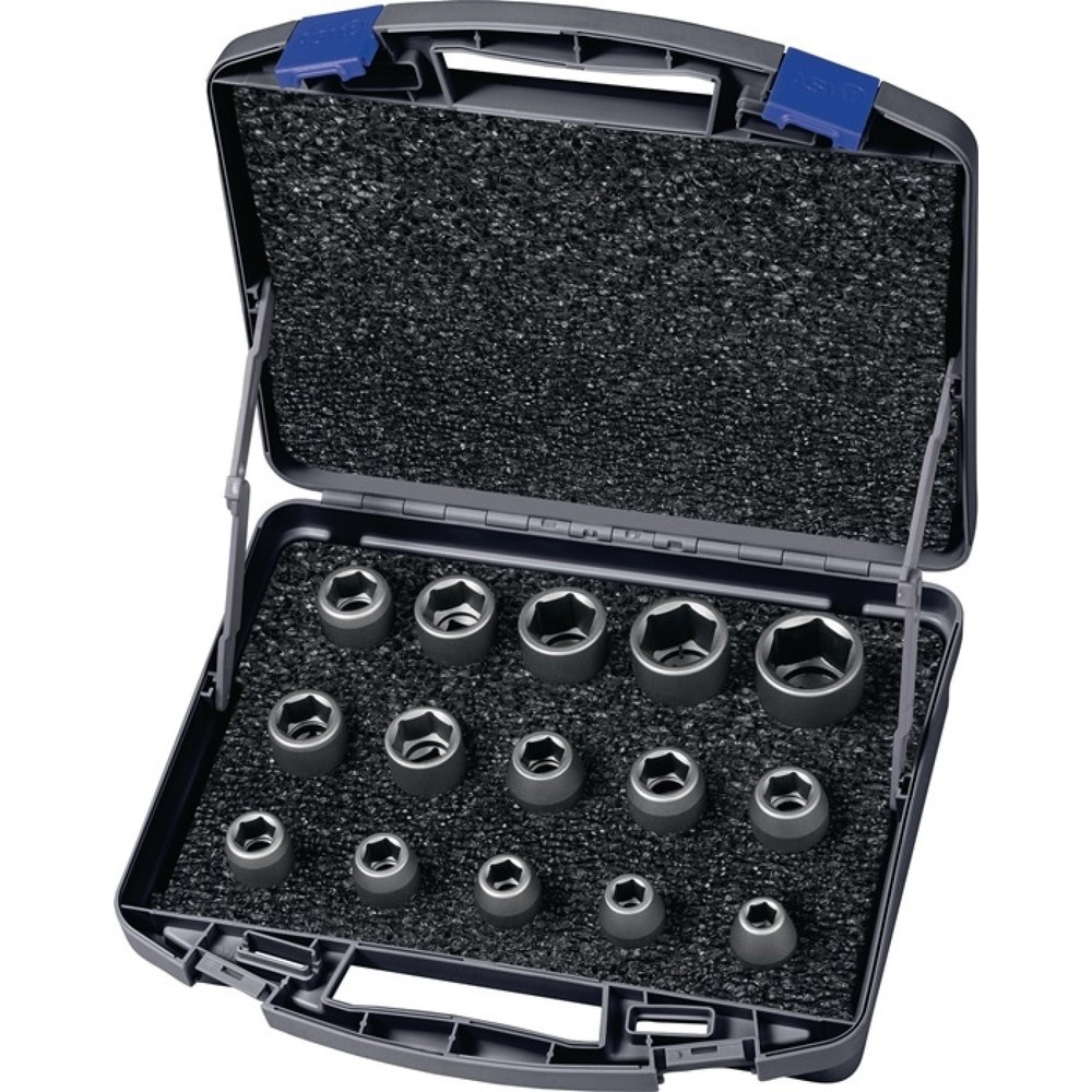 Produktabbildung: ASW Kraftsteckschlüsselsatz 720 KS 15 OL, 15-teilig 1/2 Zoll, 6-kant