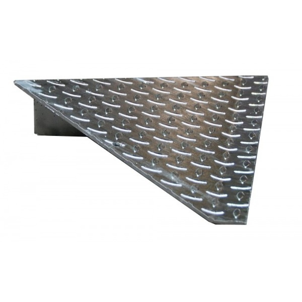 Produktabbildung: Auffahrecken für Bauer® niedrige Flachwannen aus Stahl, BxL 500 x 500 mm