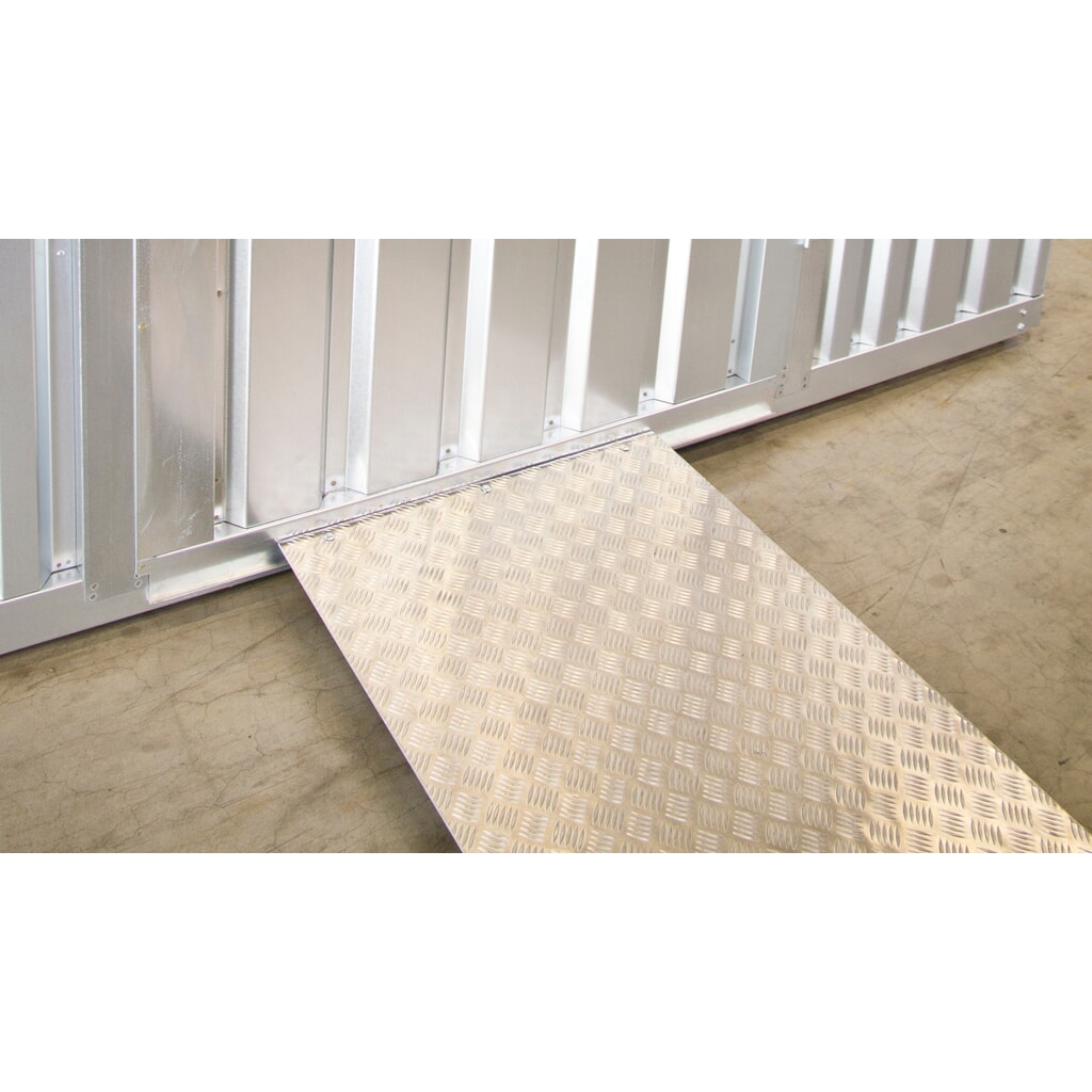 Auffahrrampe für FLADAFI® Materialcontainer, TK 1.000 kg, BxT 750x 1,500 mm Produktabbildung Nr. 2: Auffahrrampe für FLADAFI® Materialcontainer, TK 1.000 kg, BxT 750x 1,500 mm