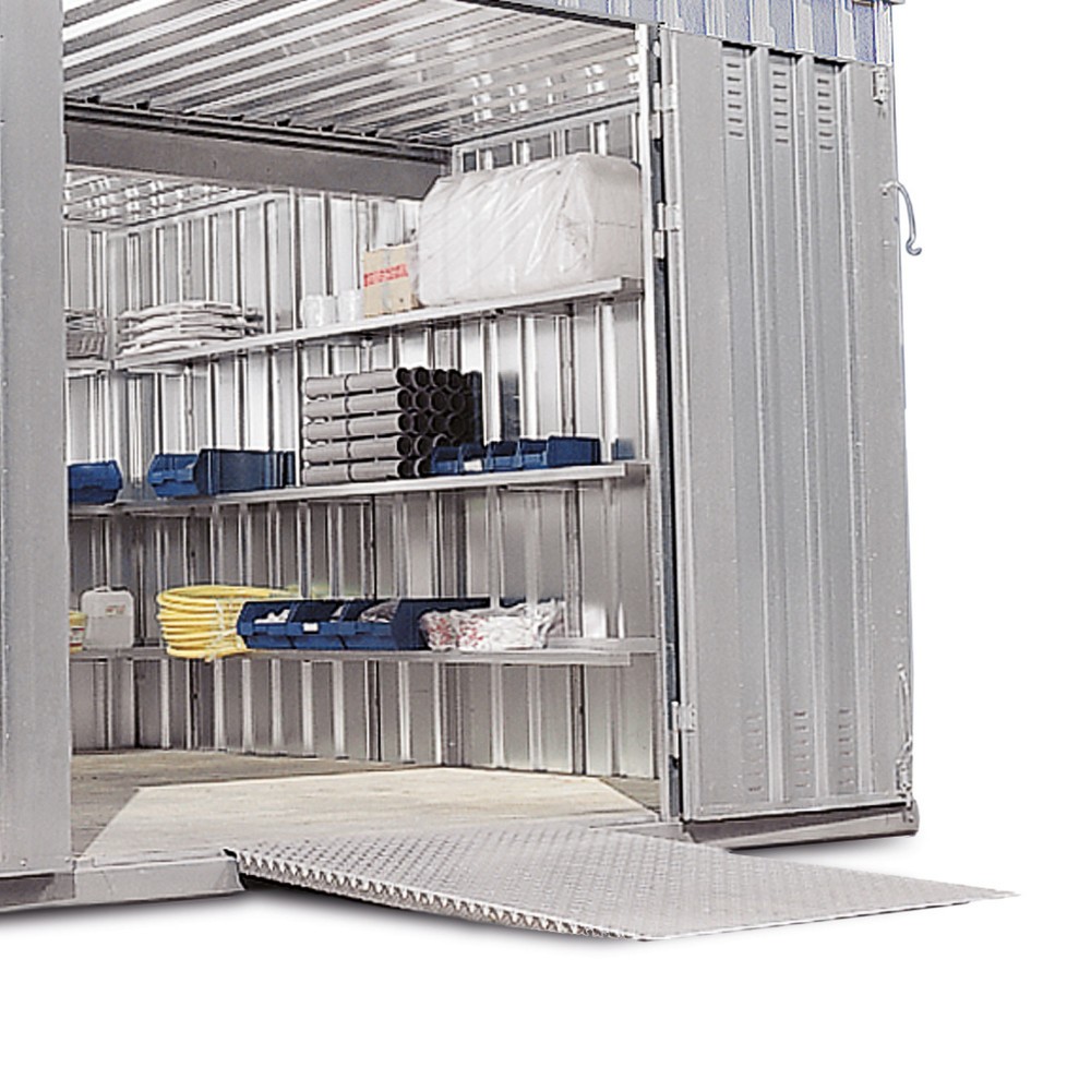 Produktabbildung: Auffahrrampe für Materialcontainer, BxL 870 x 1.465 mm