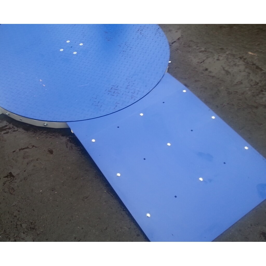 Auffahrrampe für Palettenwickler ECO, geschlossener Drehteller, Ø 1.500 mm Produktabbildung Nr. 2: Auffahrrampe für Palettenwickler ECO, geschlossener Drehteller, Ø 1.500 mm