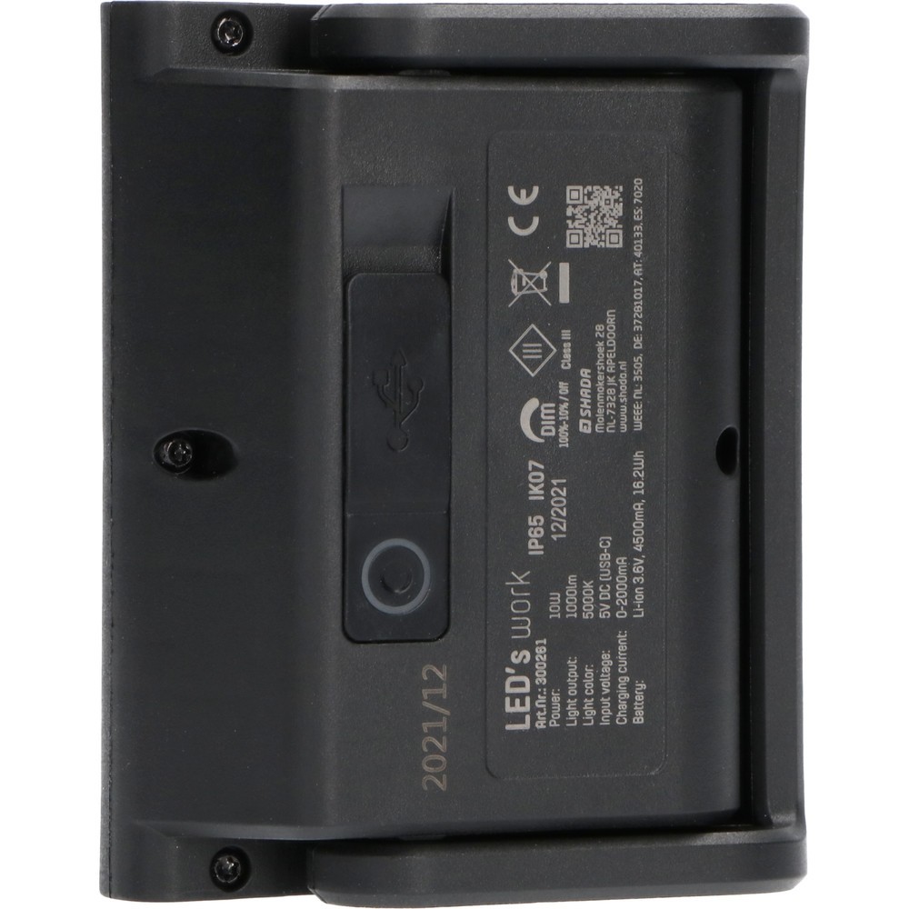 Produktabbildung Nr. 6: Aufladbare Arbeitsleuchte - 10W 1000lm 5000K IP65 16,20Wh - Lithium-Ionen