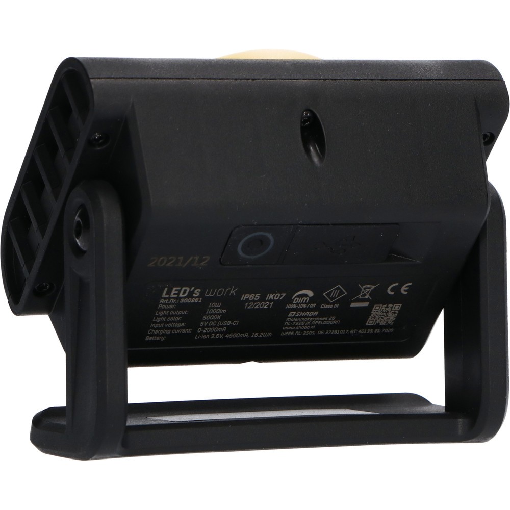 Produktabbildung Nr. 10: Aufladbare Arbeitsleuchte - 10W 1000lm 5000K IP65 16,20Wh - Lithium-Ionen