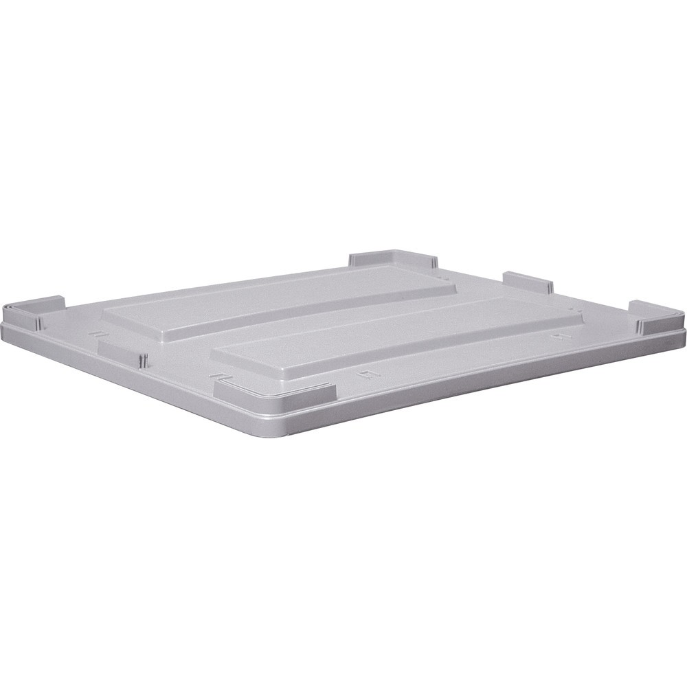 Produktabbildung: Auflagedeckel für Großbehälter aus Polyethylen, Volumen 610 Liter, grau