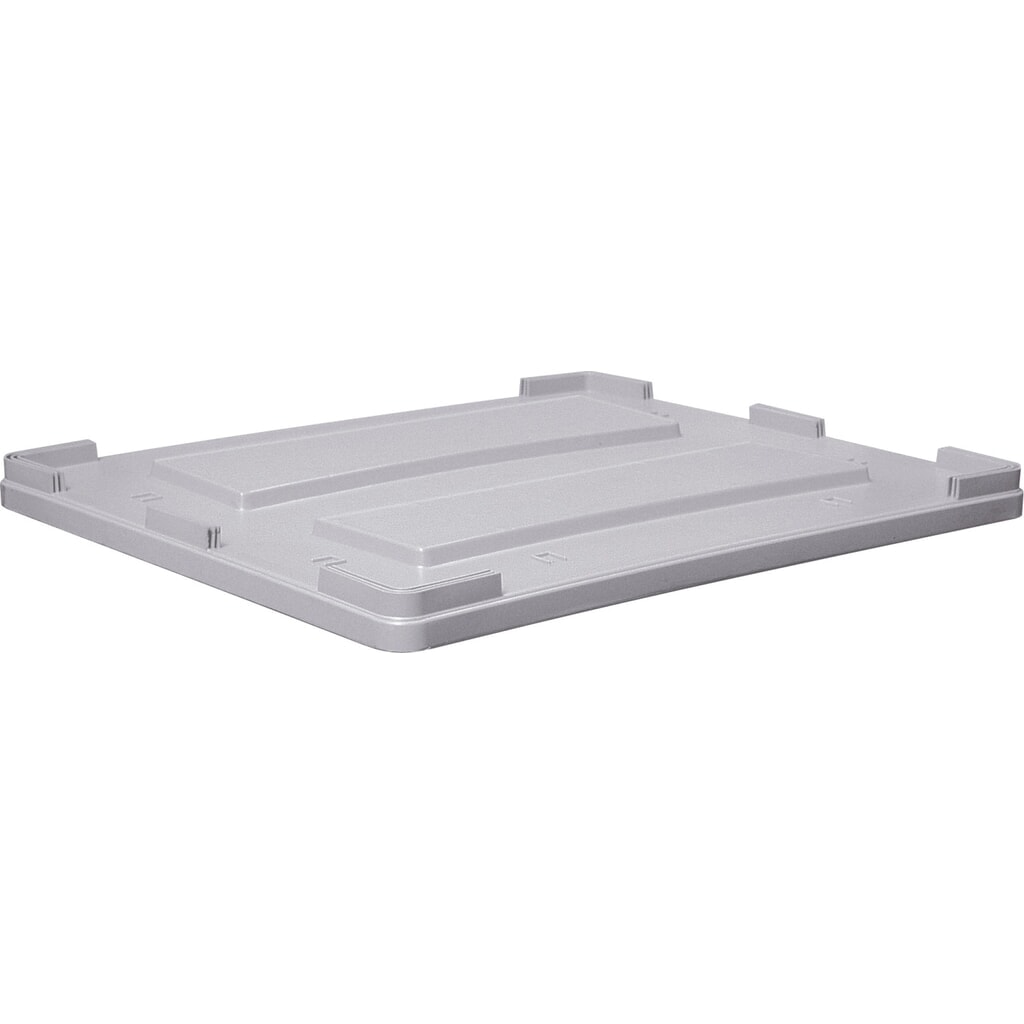 Produktabbildung: Auflagedeckel für Großbehälter aus Polyethylen, Volumen 610 Liter, grau