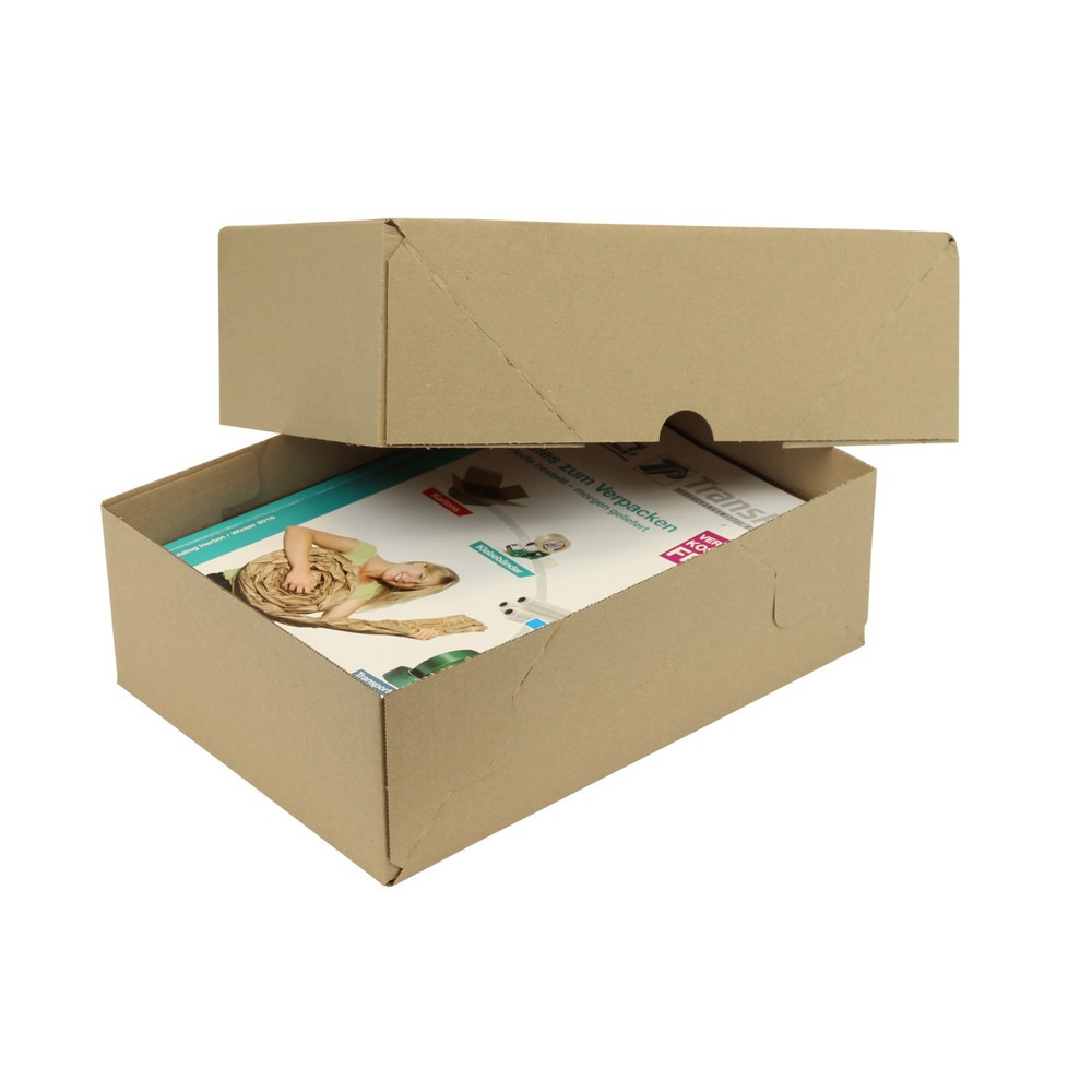 Produktabbildung: Aufrichteschachtel, 305 x 215 x 100/100 mm ( L x B x H/Deckelhöhe ), 2-teilig