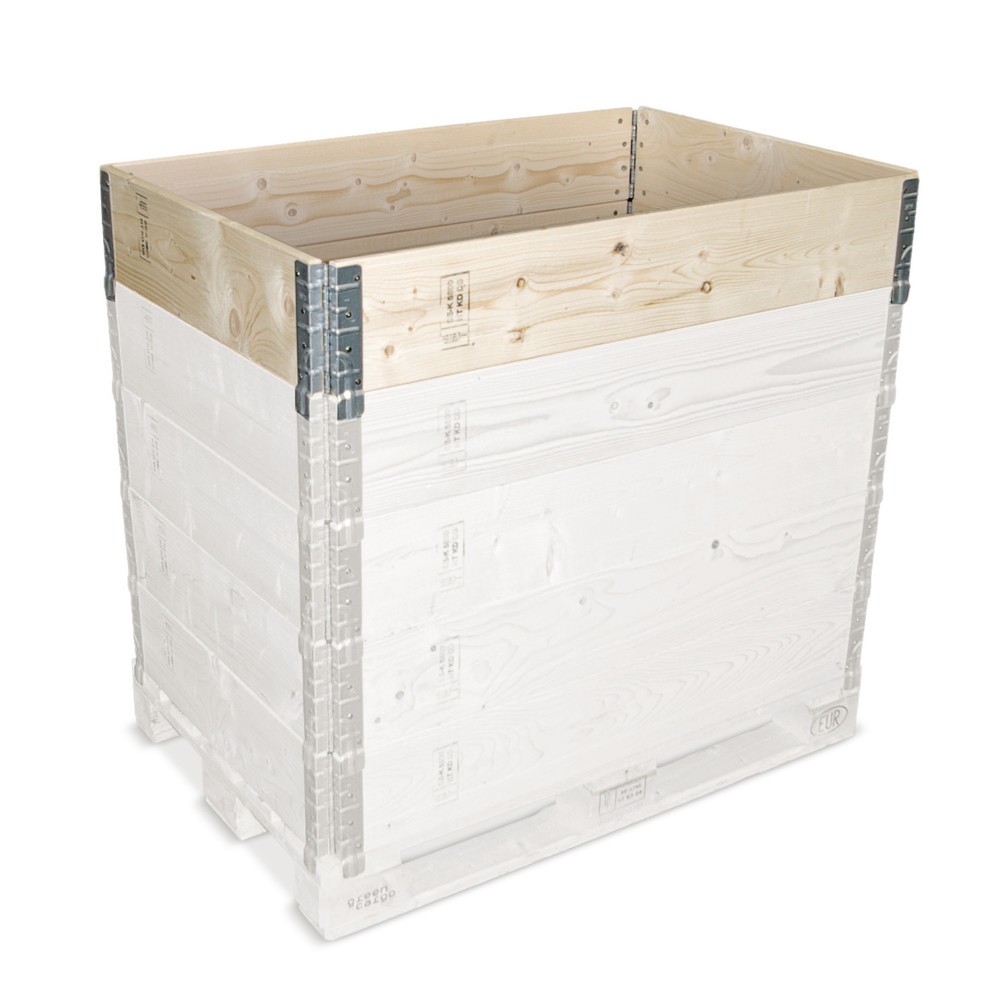Produktabbildung: Aufsatzrahmen aus Holz, BxTxH 800 x 600 x 200 mm, 4 Scharniere