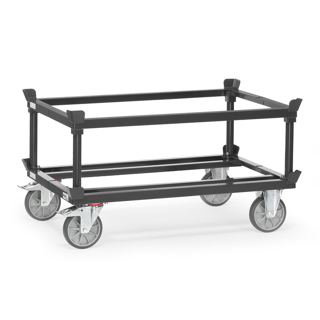 Produktabbildung Nr. 5: Aufsatzrahmen für fetra® Paletten-Fahrgestell, HxBxT 370 x 1.210 x 810 mm, anthrazitgrau