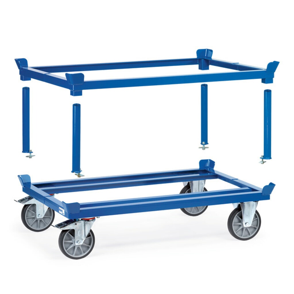 Aufsatzrahmen für fetra® Paletten-Fahrgestell, HxBxT 140 x 810 x 610 mm Produktabbildung Nr. 3: Aufsatzrahmen für fetra® Paletten-Fahrgestell, HxBxT 140 x 810 x 610 mm