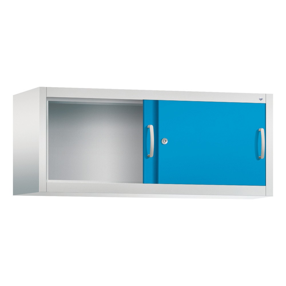 Produktabbildung Nr. 2: Aufsatzschrank für C+P Werkstatt-Schiebetürenschrank, HxBxT 500 x 1.200 x 400 mm, lichtgrau, lichtblau