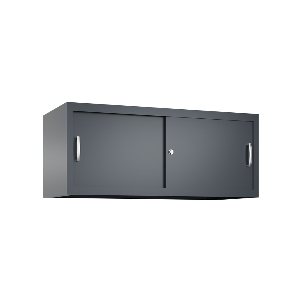 Produktabbildung: Aufsatzschrank für C+P Werkstatt-Schiebetürenschrank, HxBxT 500 x 1.200 x 500 mm, anthrazitgrau, anthrazitgrau
