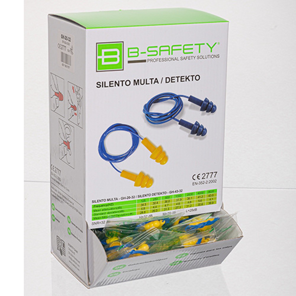 Produktabbildung Nr. 4: B-Safety Gehörschutzstöpsel SILENTO MULTA, Mehrweg, 100 Paar/VE