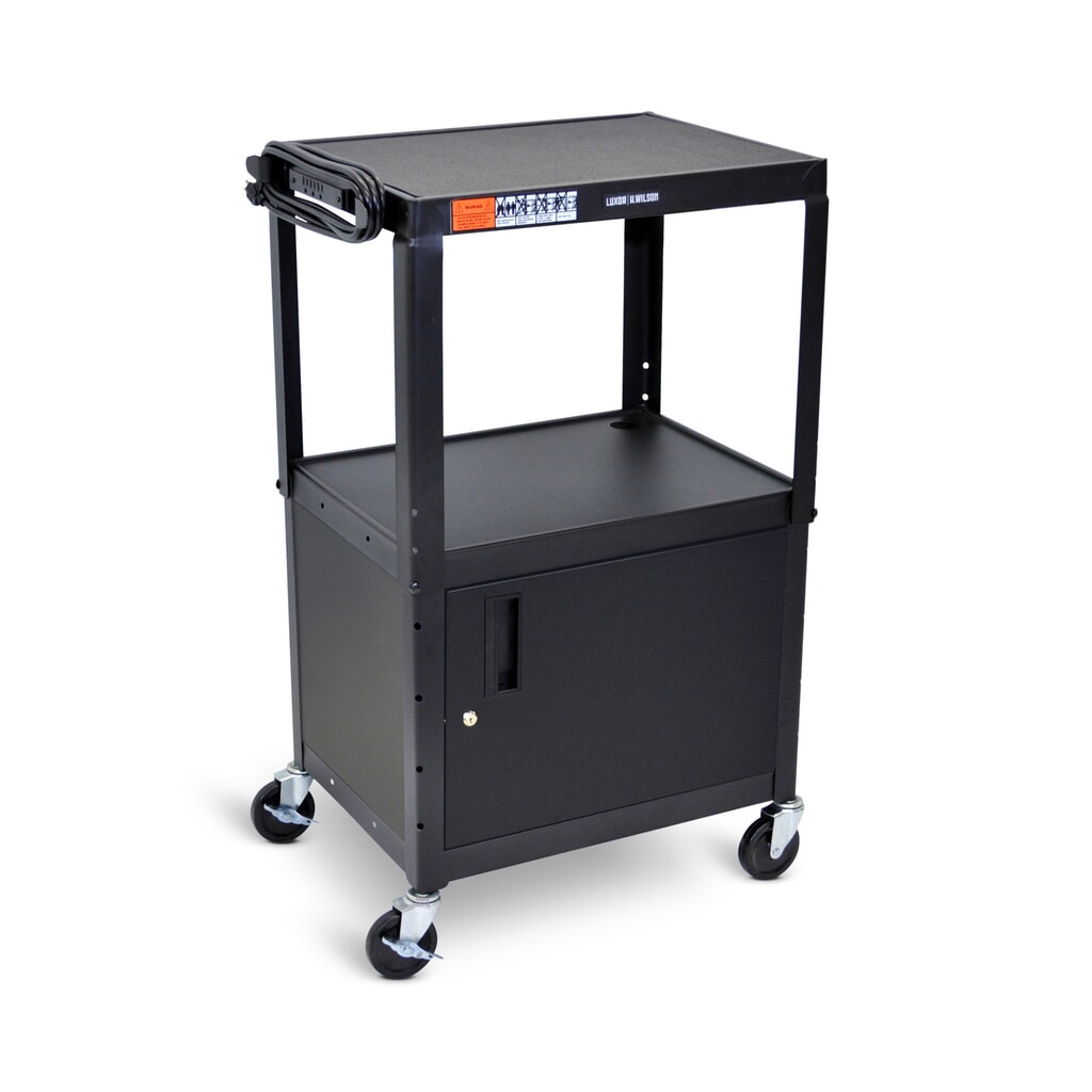 Produktabbildung Nr. 1: Büro- und Aktenwagen, 3 Etagen, mit Unterschrank, schwarz
