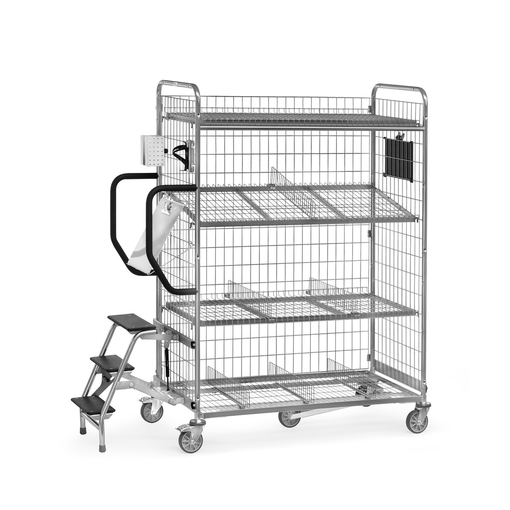 fetra® Kommissionierwagen, HxBxT 1.625 x 690 x 1.091 mm, TK 300 kg Produktabbildung Nr. 3: fetra® Kommissionierwagen, HxBxT 1.625 x 690 x 1.091 mm, TK 300 kg