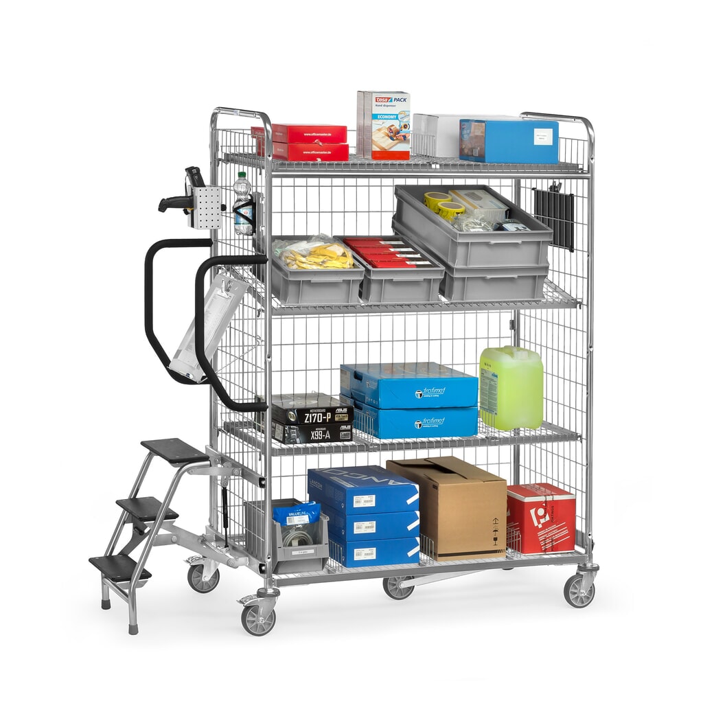 Produktabbildung Nr. 4: fetra® Kommissionierwagen, HxBxT 1.625 x 690 x 1.091 mm, TK 300 kg