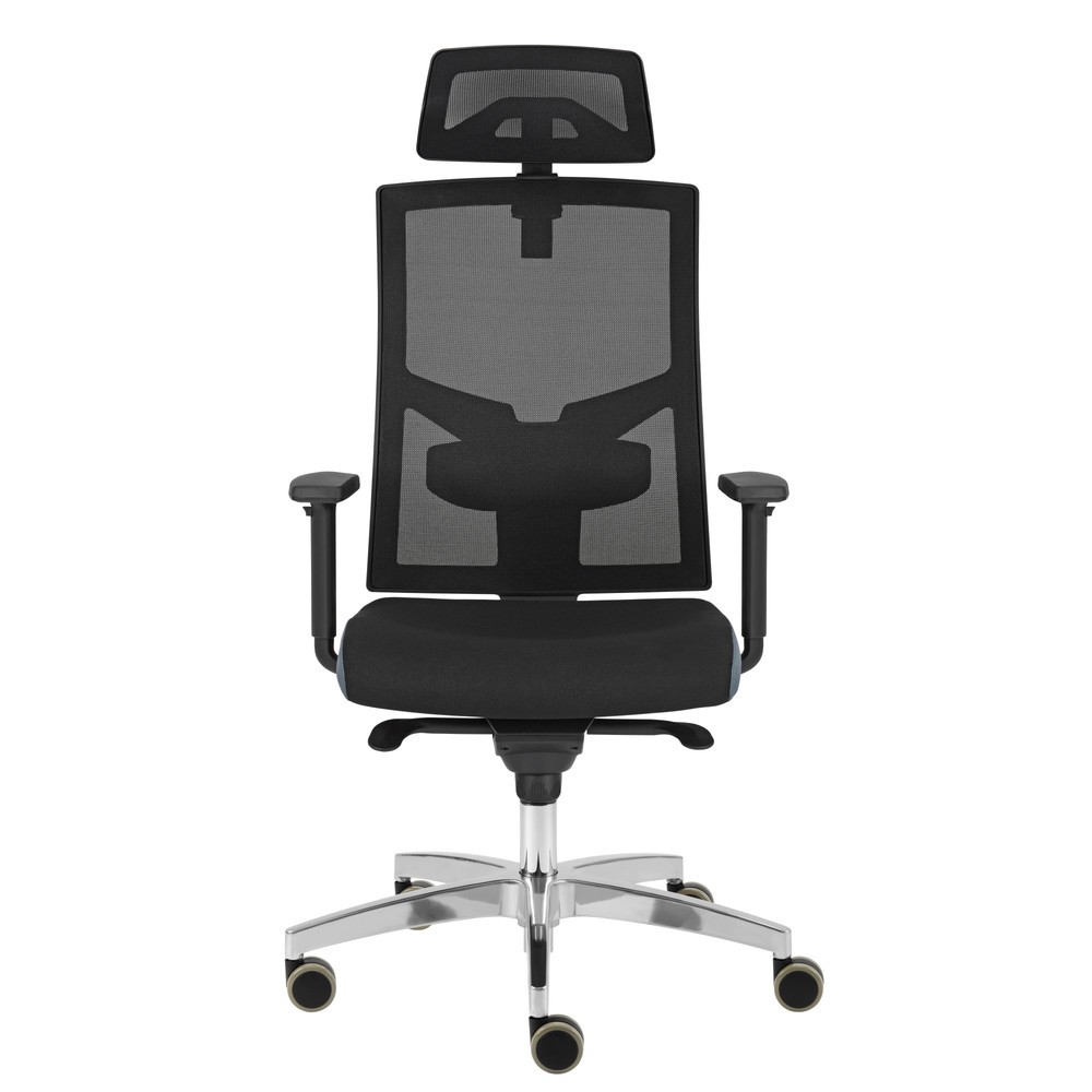 Produktabbildung Nr. 1: Hammerbacher Bürodrehstuhl Premium 2, Netzrücken, Kopfstütze, höhenverstellbare Armlehnen
