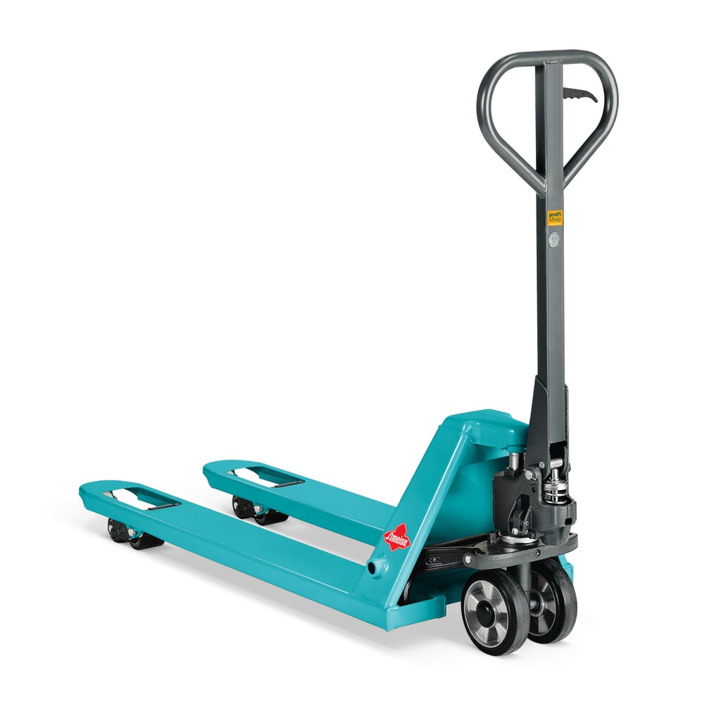 Produktabbildung: Handhubwagen Ameise® PTM 2.0 mit Schnellhub, Tragfähigkeit 2.000 kg, Gabellänge 1.150 mm, Vollgummi/Polyurethan