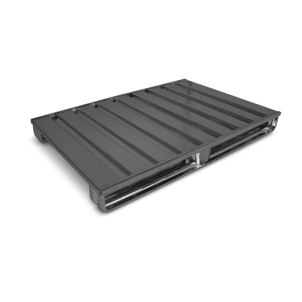 Produktabbildung: HESON®Stahlblech-Flachpalette, feuerverzinkt, LxB 1.000 x 800 mm
