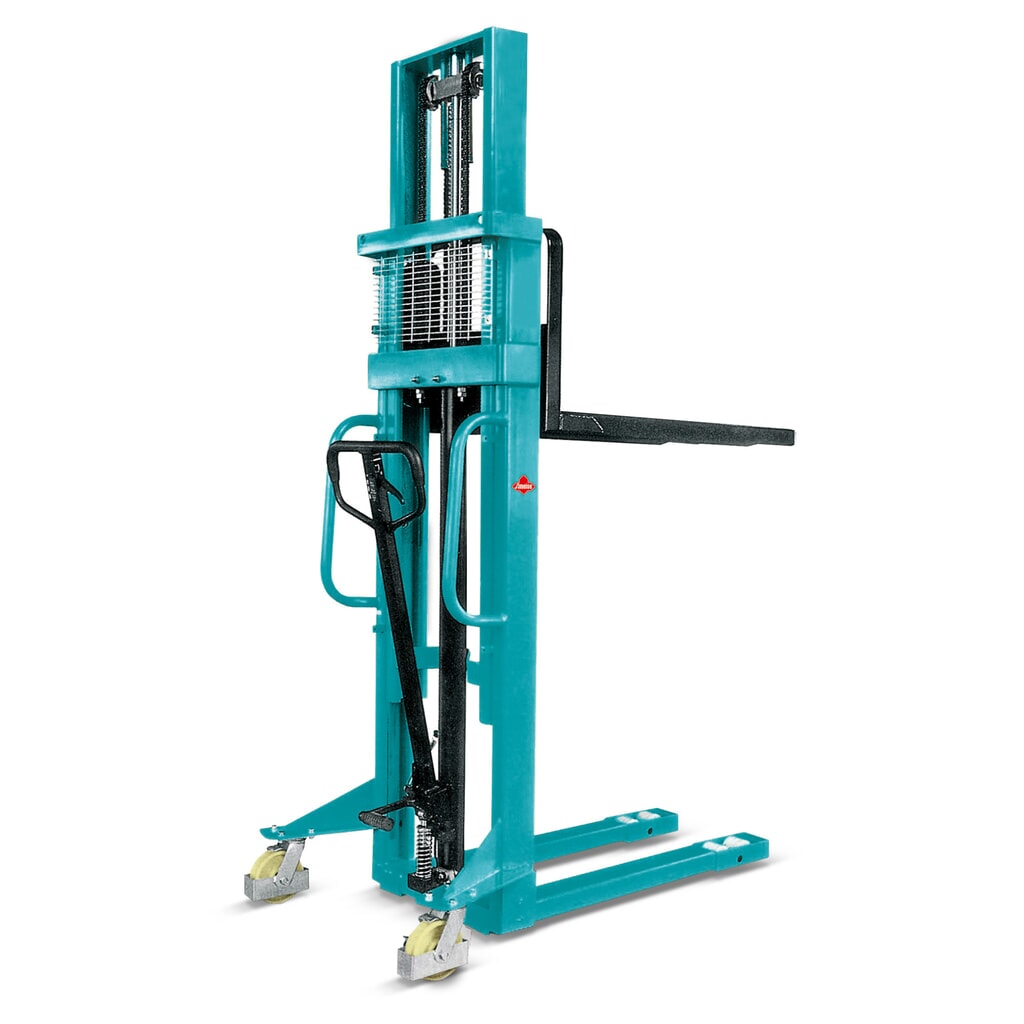 Produktabbildung: Hydraulik-Stapler Ameise® PSM 1.0 mit Zweifach-Teleskop-Hubgerüst, Hubhöhe 2.000 mm, Tragfähigkeit 1.000 kg