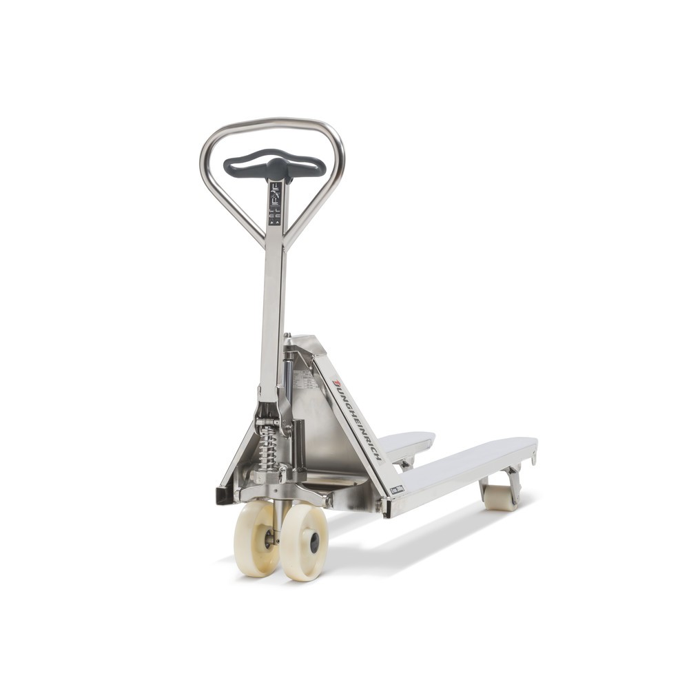 Produktabbildung Nr. 2: Jungheinrich Edelstahl-Handhubwagen AM I20, Tragfähigkeit 2.000 kg, Gabellänge 1.140 mm, Polyurethan, Tandemrollen