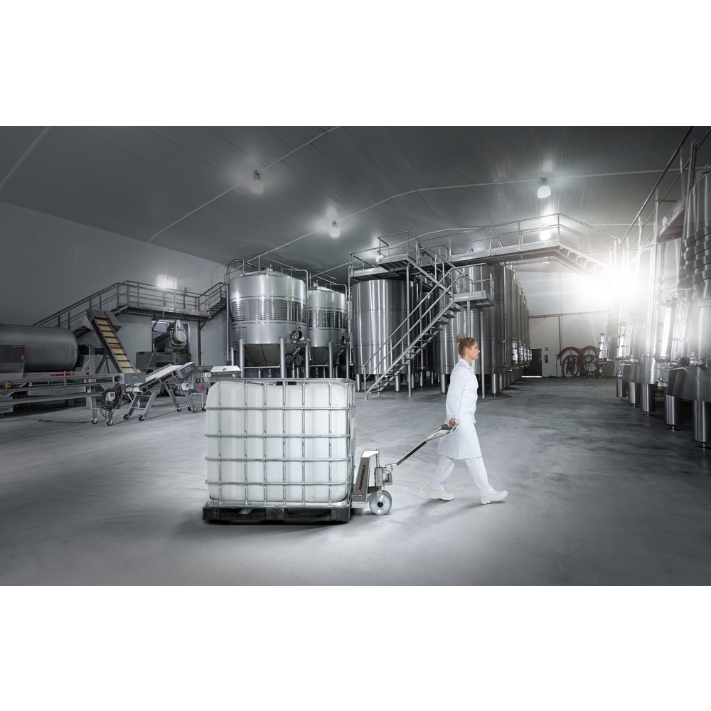 Produktabbildung Nr. 7: Jungheinrich Edelstahl-Handhubwagen AM I20, Tragfähigkeit 2.000 kg, Gabellänge 1.140 mm, Polyurethan, Tandemrollen