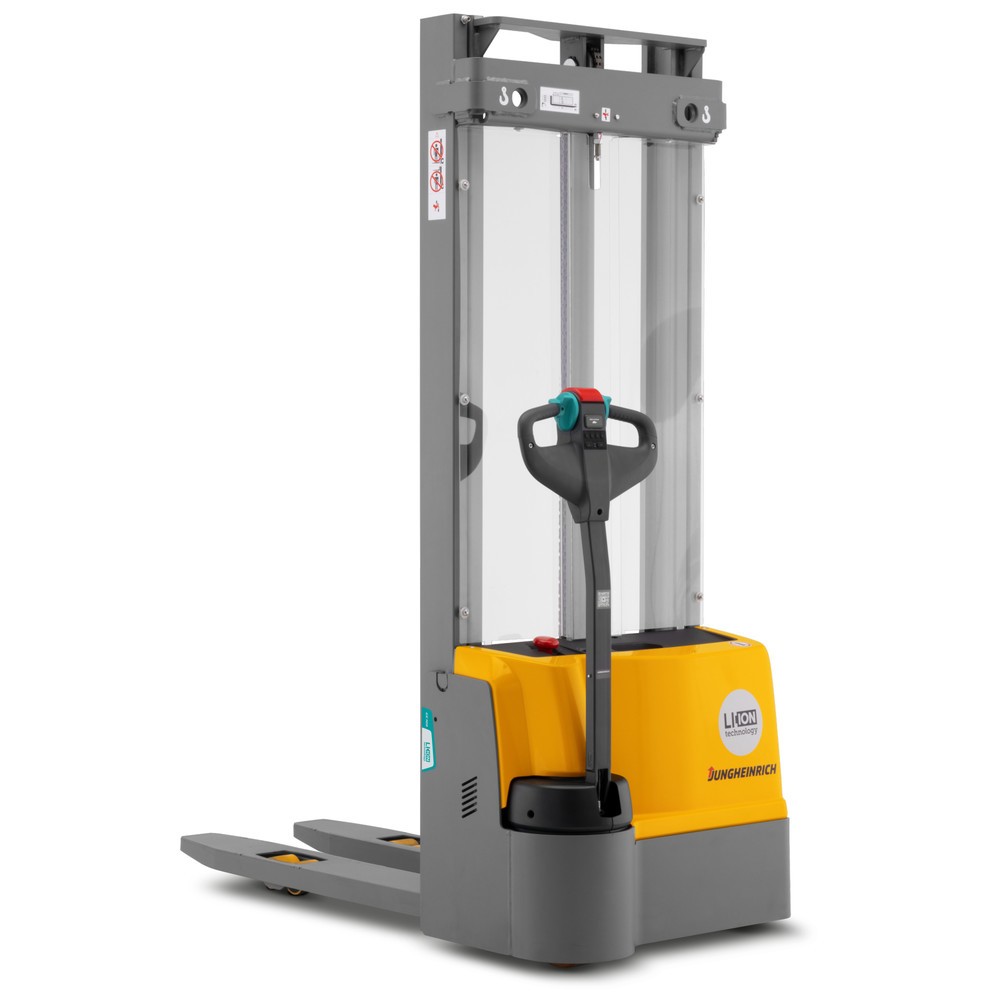 Produktabbildung Nr. 4: Jungheinrich Lithium-Ionen-Hochhubwagen EJC M10 ZT, Tragfähigkeit 1000 kg, Zweifach-Teleskop-Hubgerüst, Hubhöhe 3385 mm, Hubgerüsthöhe 2115 mm bis 3730 mm