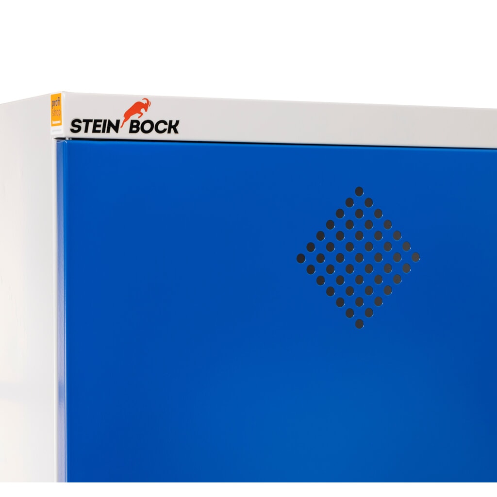 Steinbock® Chemikalienschrank, 4 Bodenauffangwannen nach StawaR, HxBxT 1.950 x 950 x 500 mm Produktabbildung Nr. 4: Steinbock® Chemikalienschrank, 4 Bodenauffangwannen nach StawaR, HxBxT 1.950 x 950 x 500 mm