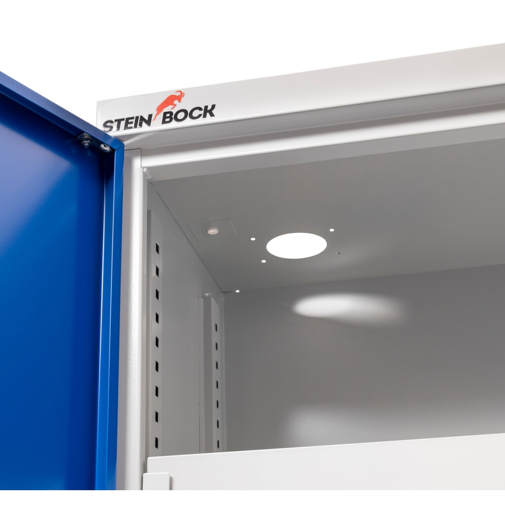 Steinbock® Chemikalienschrank, 4 Bodenauffangwannen nach StawaR, HxBxT 1.950 x 950 x 500 mm Produktabbildung Nr. 5: Steinbock® Chemikalienschrank, 4 Bodenauffangwannen nach StawaR, HxBxT 1.950 x 950 x 500 mm