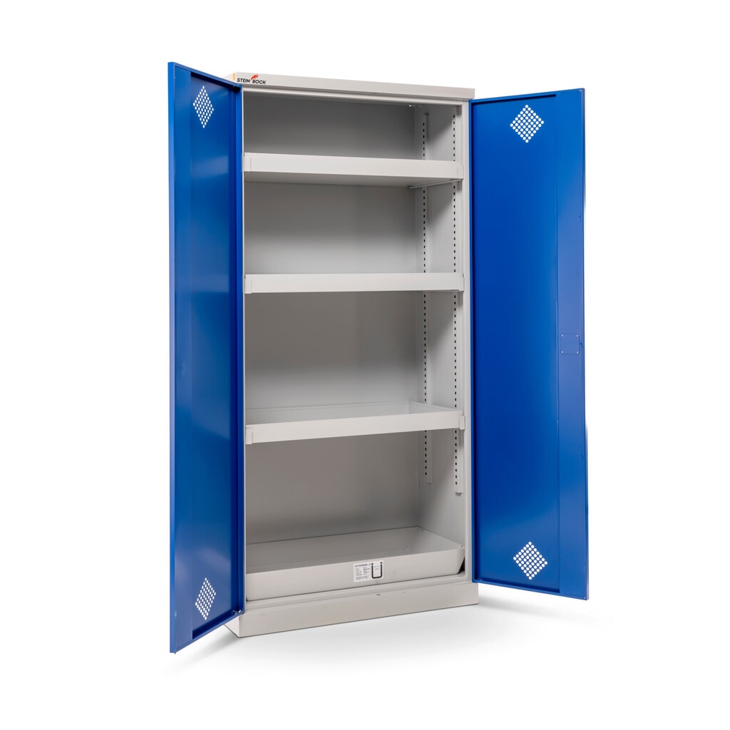 Produktabbildung Nr. 10: Steinbock® Chemikalienschrank, 4 Bodenauffangwannen nach StawaR, HxBxT 1.950 x 950 x 500 mm