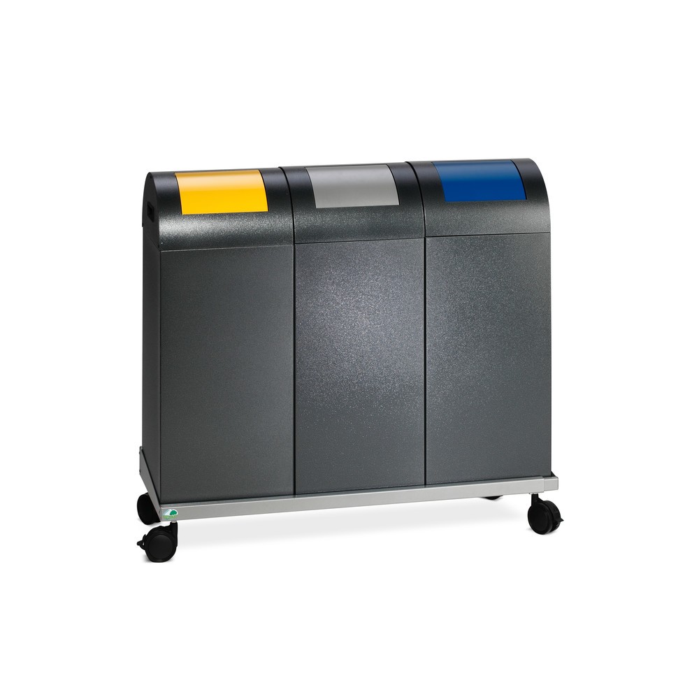 Produktabbildung Nr. 2: VAR® Wertstoffsammler, 60 Liter, selbstlöschend, Korpus antik-silber, Deckel rund/silber