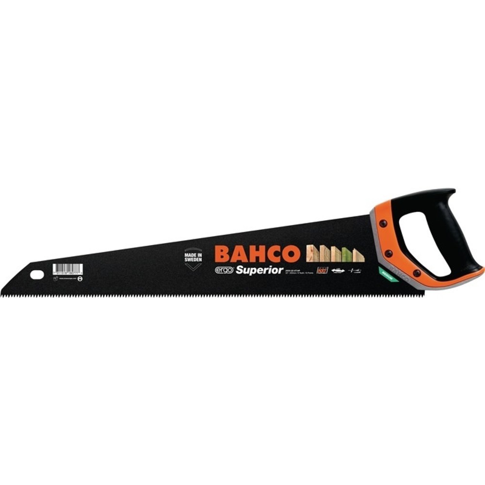 Produktabbildung: BAHCO Handsäge ERGO Superior Blatt-L.475mm 9/10 ZpZ XT-Zahn