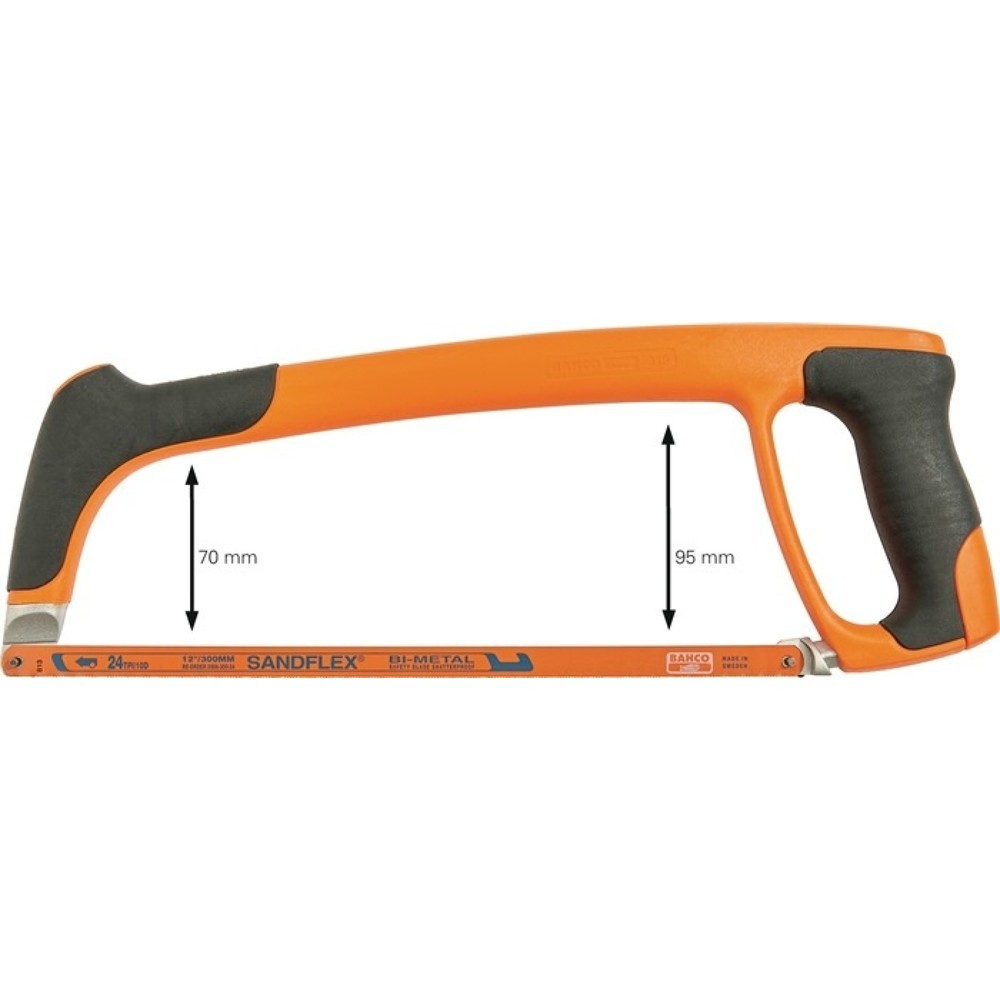 Produktabbildung: BAHCO Metallsägebogen 319 Blatt-L.300mm 24 Z./Zoll D-Komfortgriff