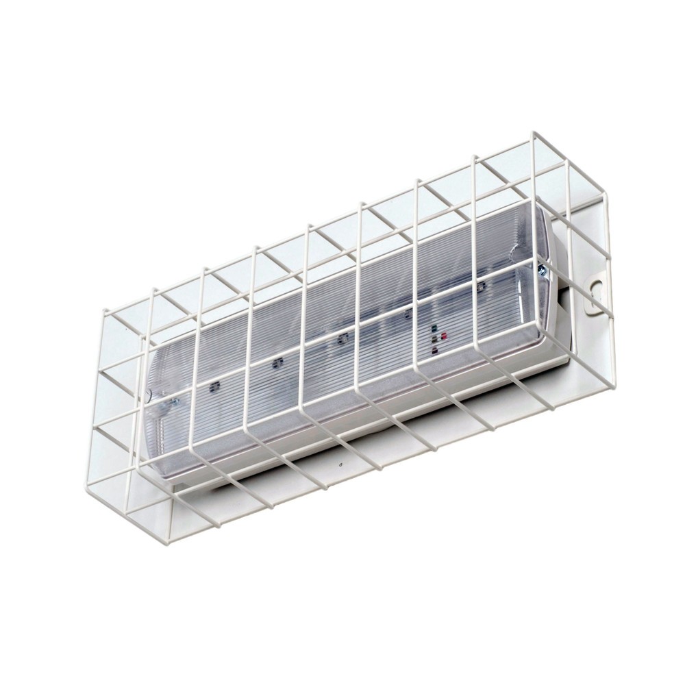 Produktabbildung: B-Safety Ballwurfschutzkorb für Notleuchten, HxBxT 200 x 435 x 140 mm