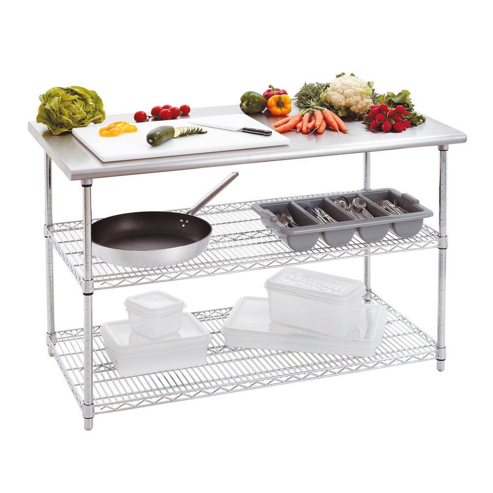 Produktabbildung: Bartscher Arbeitstisch 690, B1300, 2 ZB