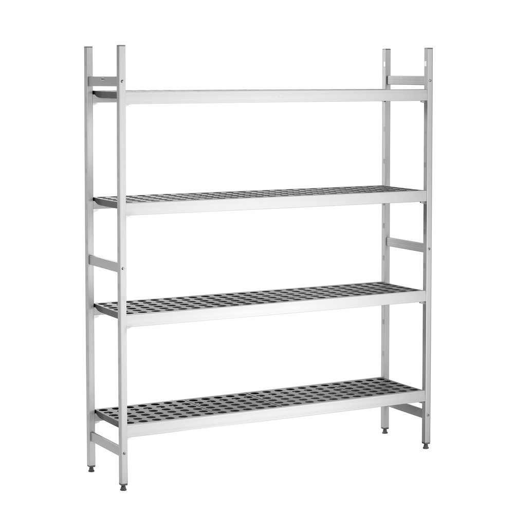 Produktabbildung: Bartscher Regalsystem Kit 3, Aluminium u. Copolymer, HxBxT 1.800 x 1.500 x 360 mm