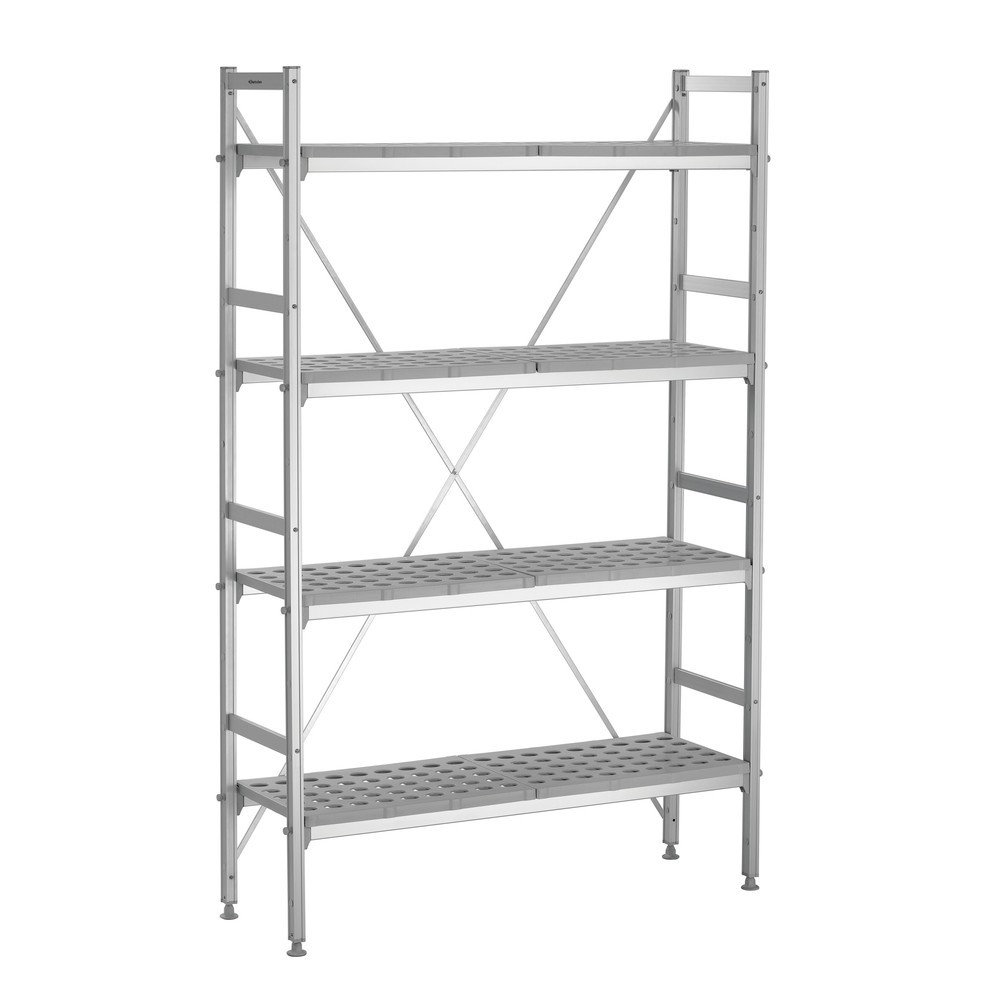 Produktabbildung: Bartscher Regalsystem Kit 4, Aluminium u. Kunststoff, HxBxT 1.790 x 1.140 x 360 mm