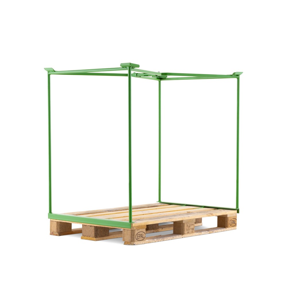 Produktabbildung: BASIC Gitteraufsatzrahmen offen, HxBxT 800 x 1.200 x 800 mm, maigrün