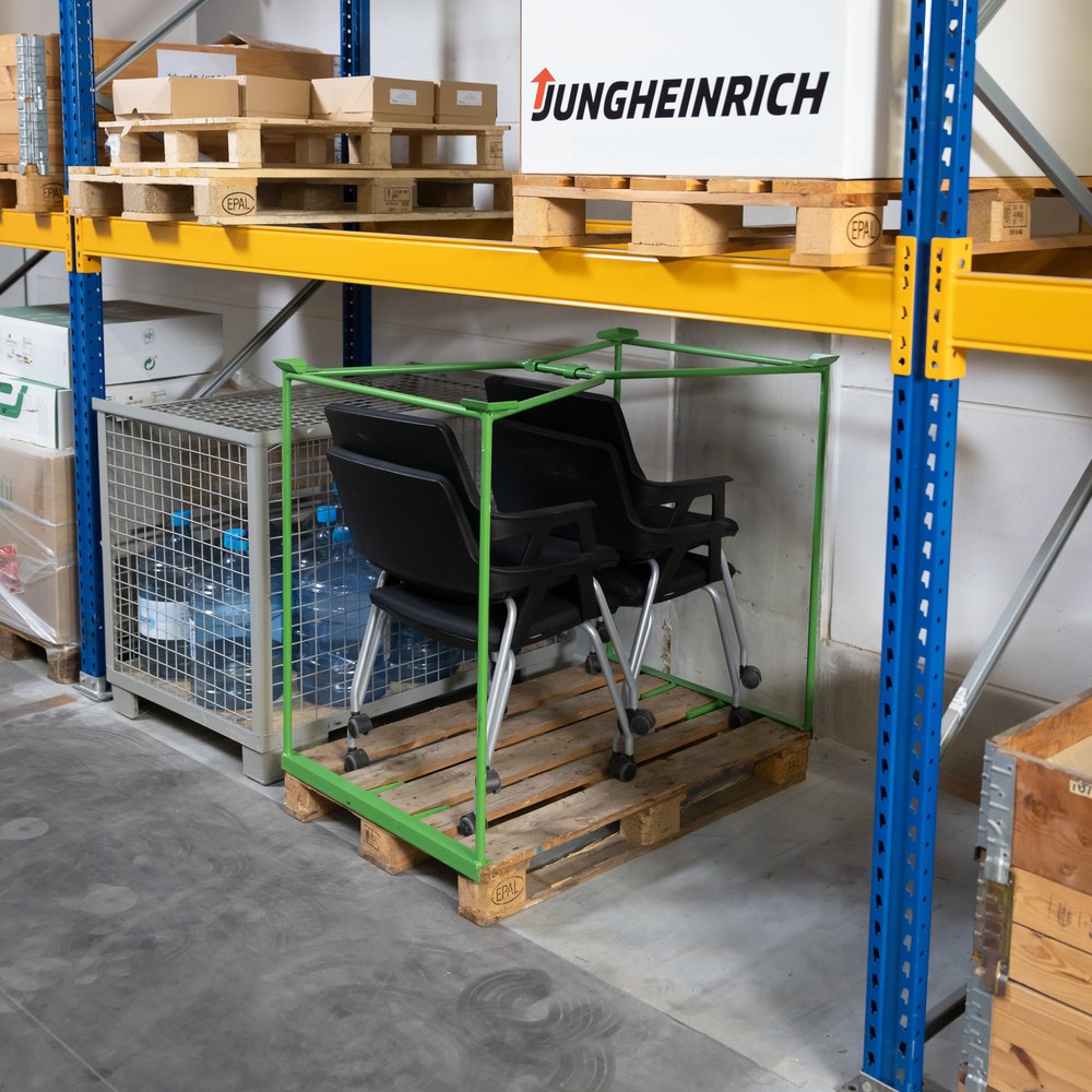 Produktabbildung Nr. 5: BASIC Gitteraufsatzrahmen offen, HxBxT 800 x 1.200 x 800 mm, maigrün