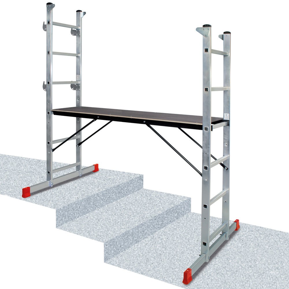 BASIC Leitergerüst aus Aluminium 3 in 1