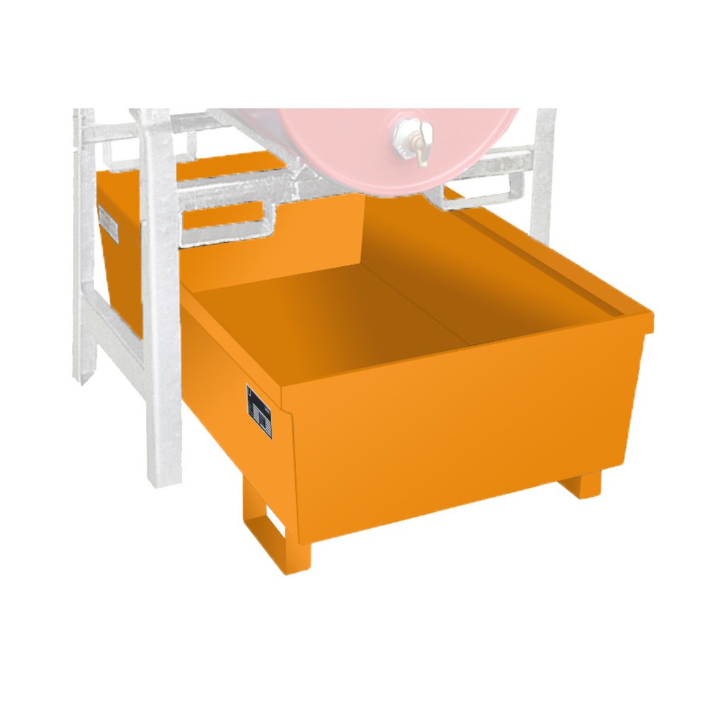 Produktabbildung: Bauer® Fassregal-Auffangwanne FRA-1, lackiert, Gelborange